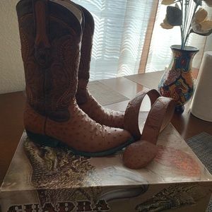 Botas de avestruz para hombre